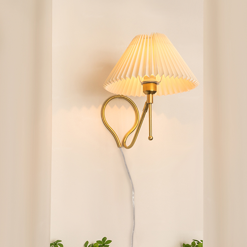 pleated sconce