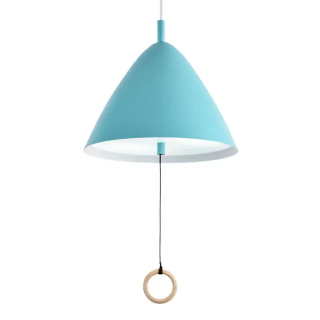 Craftsman Modern Style 1 Light Colorful Mini Pendant Light with Metal Cone Shade and Pull Switch for Kitchen/ Dining Room