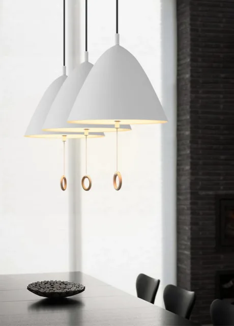 Craftsman Modern Style 1 Light Colorful Mini Pendant Light with Metal Cone Shade and Pull Switch for Kitchen/ Dining Room