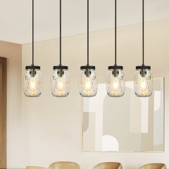 Modern Farmhouse 5/7 Lights Mason Jar Pendant Light for Dining Room Kitchen