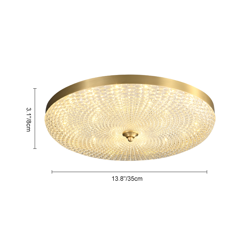 copper round ceiling light