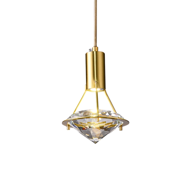 Glam Modern Cluster 1-Liight Pendant Light with Diamond Crystal for Bedroom/ Kitchen /Dining Room