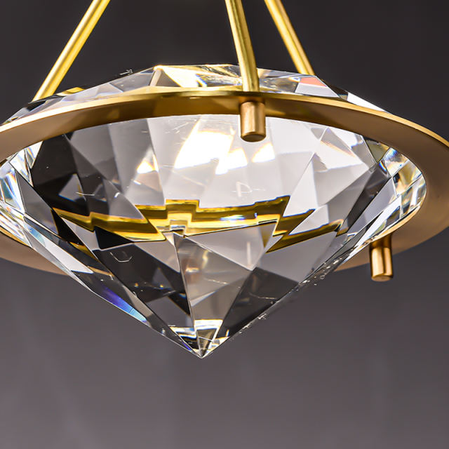Glam Modern Cluster 1-Liight Pendant Light with Diamond Crystal for Bedroom/ Kitchen /Dining Room