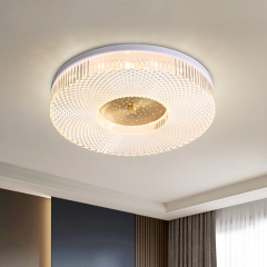 Modern White Round Acrylic Shade LED Flush Mount Ceiling Lights for Living Room Bedroom