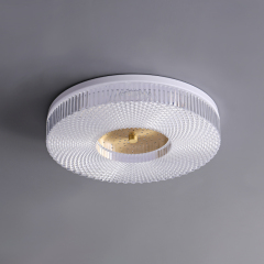 Modern White Round Acrylic Shade LED Flush Mount Ceiling Lights for Living Room Bedroom