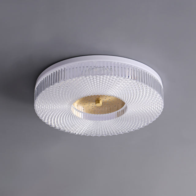 Modern White Round Acrylic Shade LED Flush Mount Ceiling Lights for Living Room Bedroom