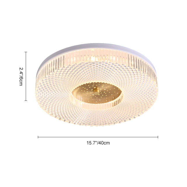 Modern White Round Acrylic Shade LED Flush Mount Ceiling Lights for Living Room Bedroom