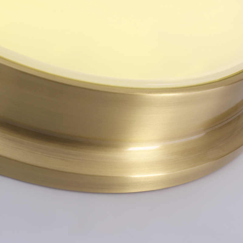 Modern Gold Round Glass Shade LED Flush Mount Ceiling Lights for Living Room Study Room