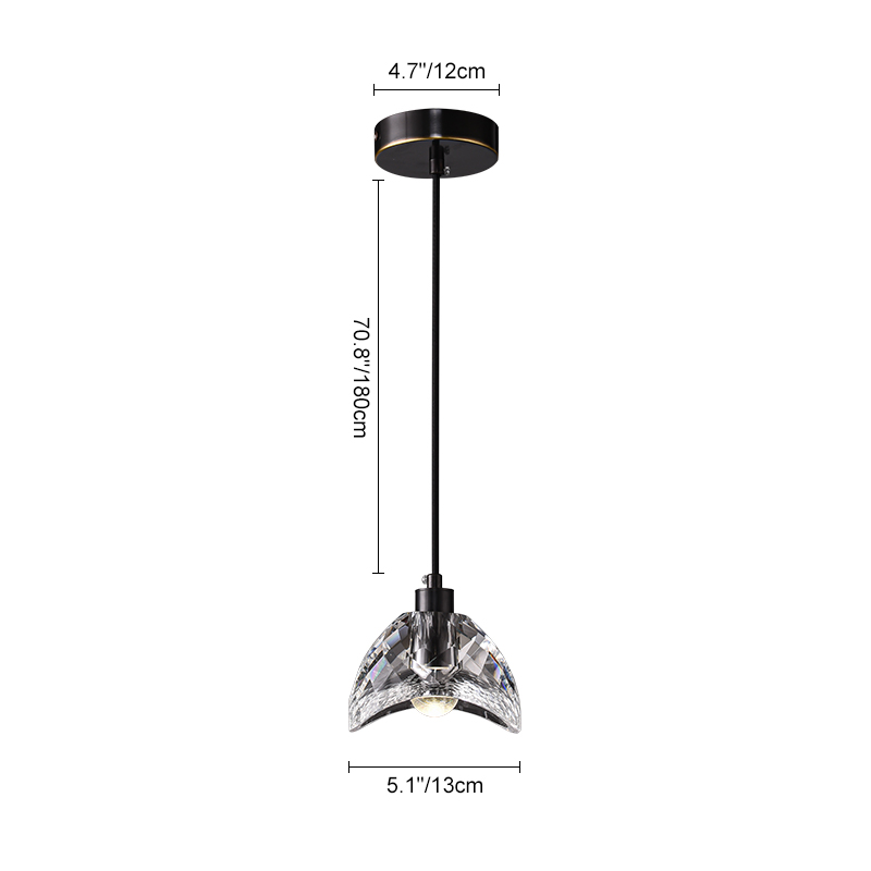 Nordic Style Unique Mini LED Pendant Light Hanging Lights with Glass Bowl Shade for Kitchen/ Bedroom/Bar
