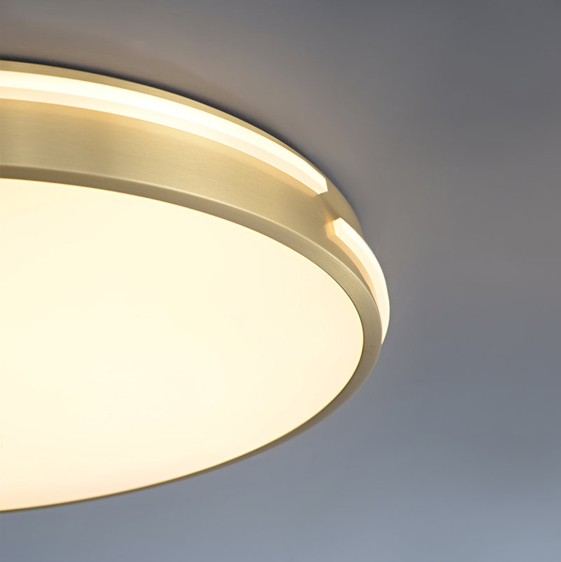 Modern Gold Round Shape LED Flush Mount Ceiling Lights for Living Room Hallway