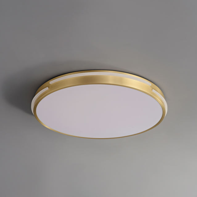 Modern Gold Round Shape LED Flush Mount Ceiling Lights for Living Room Hallway