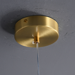 Modern Transmission Pendant Light in Gold Finish with Oval Globe Marble Stone Diffuser for Kitchen/Dining Room