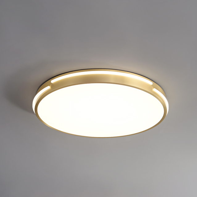 Modern Gold Round Shape LED Flush Mount Ceiling Lights for Living Room Hallway