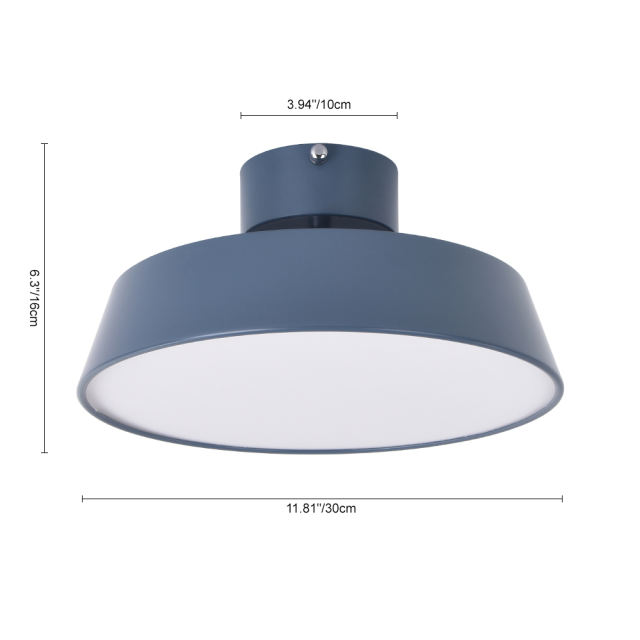 Scandinavia LED Northern Semi Flush Mount Ceiling Light in Matte Finish