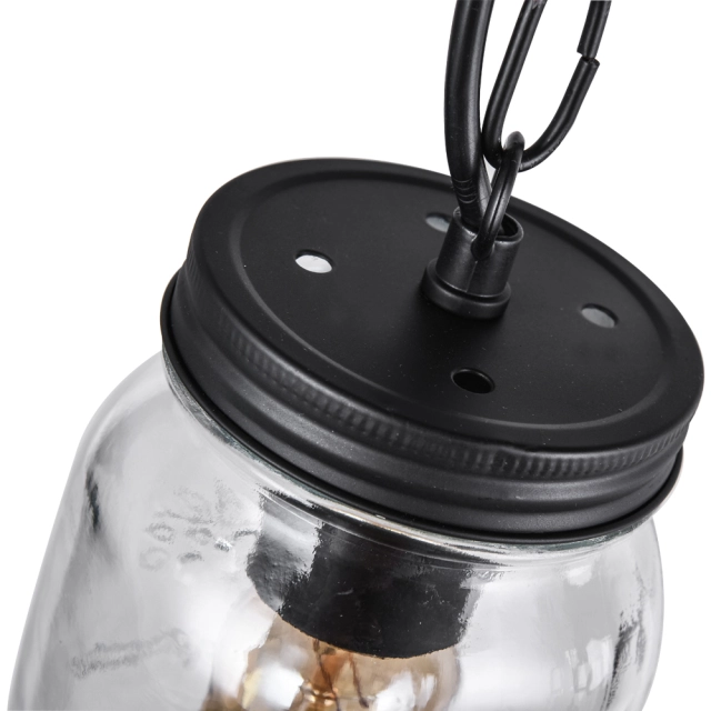 Minimalist Mason Jar Mini 1-Light Pendant lighting for Kitchen,  Entryway, or Bathroom