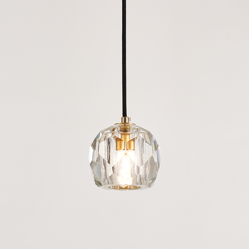 Modern Minimalist 1-light Mini Crystal Pendant Light for Bedroom/ Kitchen /Dining Room