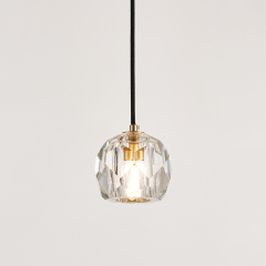 Modern Minimalist 1-light Mini Crystal Pendant Light for Bedroom/ Kitchen /Dining Room
