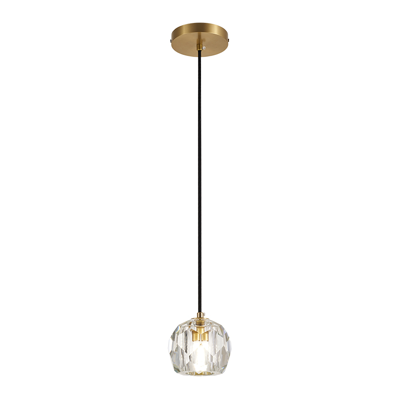 Modern Minimalist 1-light Mini Crystal Pendant Light for Bedroom/ Kitchen /Dining Room