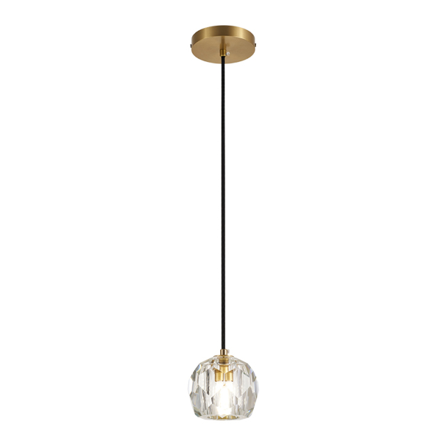 Modern Minimalist 1-light Mini Crystal Pendant Light for Bedroom/ Kitchen /Dining Room