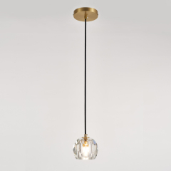Modern Minimalist 1-light Mini Crystal Pendant Light for Bedroom/ Kitchen /Dining Room