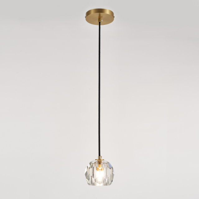 Modern Minimalist 1-light Mini Crystal Pendant Light for Bedroom/ Kitchen /Dining Room