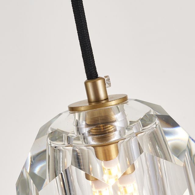 Modern Minimalist 1-light Mini Crystal Pendant Light for Bedroom/ Kitchen /Dining Room
