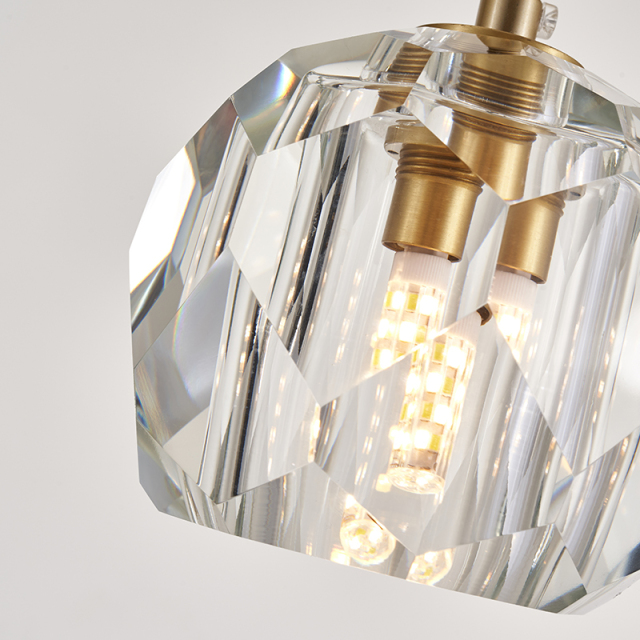 Modern Minimalist 1-light Mini Crystal Pendant Light for Bedroom/ Kitchen /Dining Room