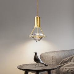 Glam Modern Cluster 1-Liight Pendant Light with Diamond Crystal for Bedroom/ Kitchen /Dining Room