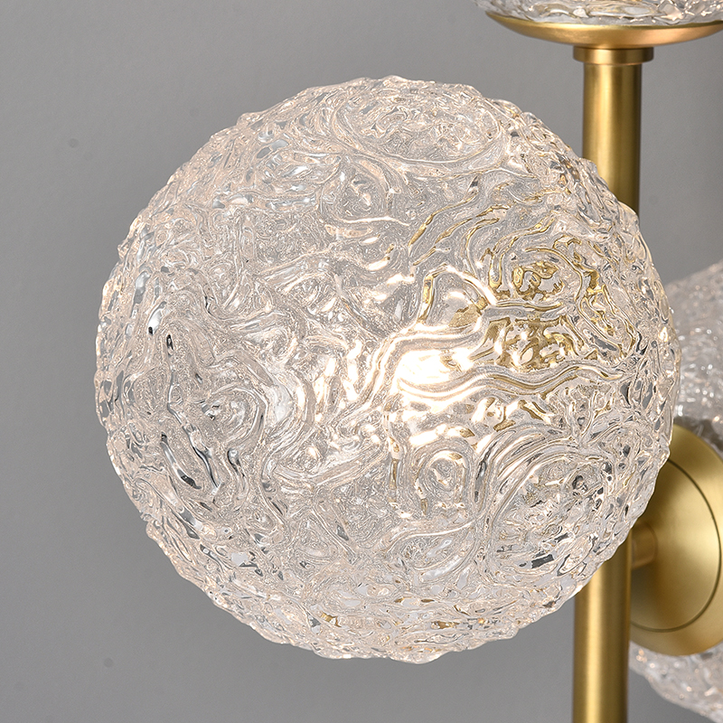 Modern 3 Light Glass Globe Table Lamp Desk Lamp in Marble Glass Base Reading Lamp for Bedroom Living Room Study Room