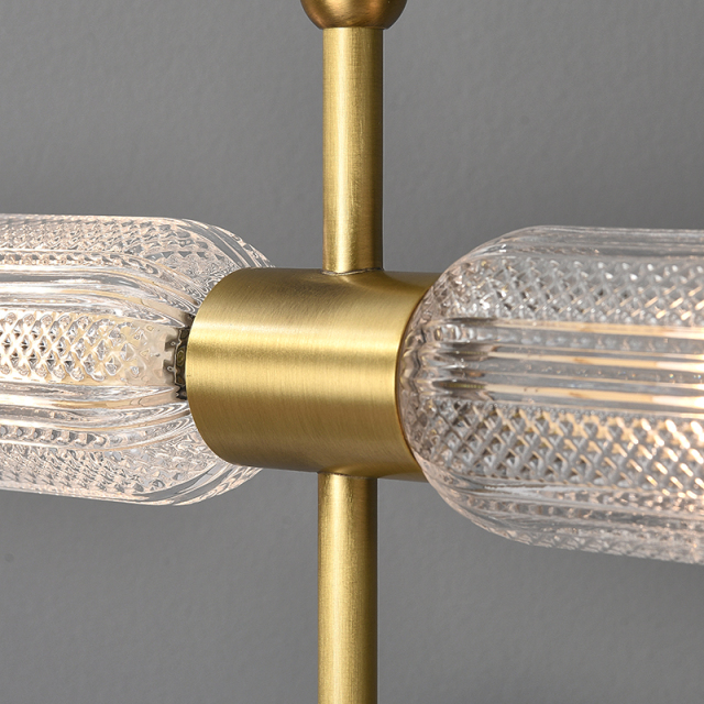 Modern Decorative Aged Brass Table Lamp with 2 Light Socket for Bedside/ Bedroom/ Living Room