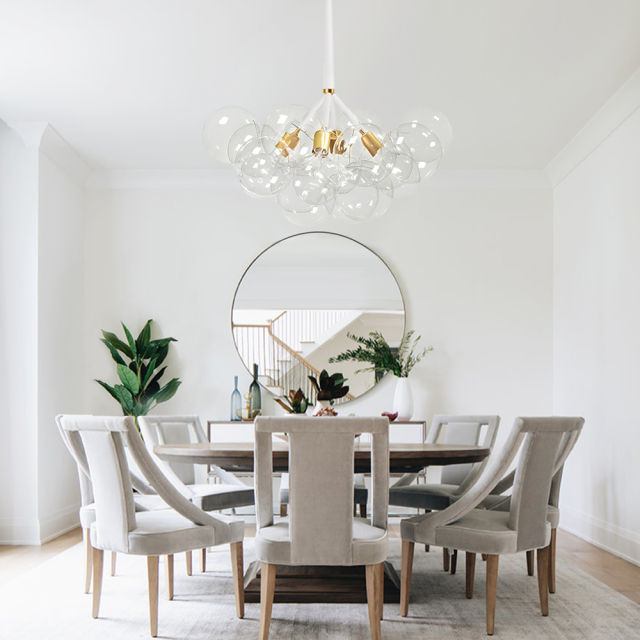 Modern Contemporary Cluster Bubble Glass Chandelier for Dining Room Living Room Restaurant