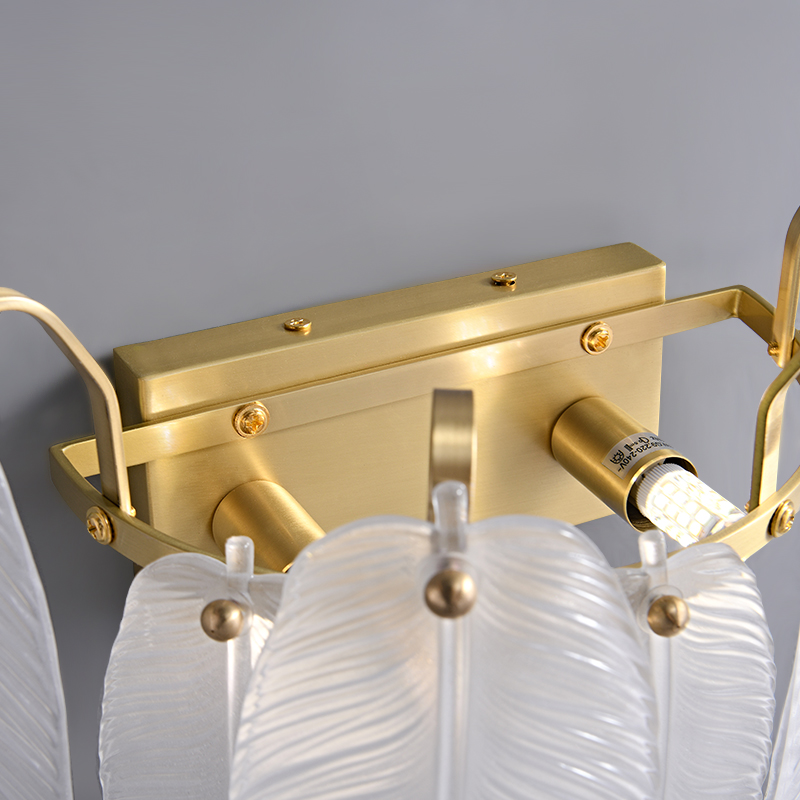 Feather-shaped  Wall Sconce Modern Luxury Glass Sconces for Living Room Dining Room Bedroom