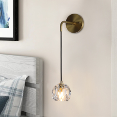 Modern Glam Crystal 1-light Mini Wall Sconce Bedside Wall Light for Bedroom/ Kitchen /Dining Room