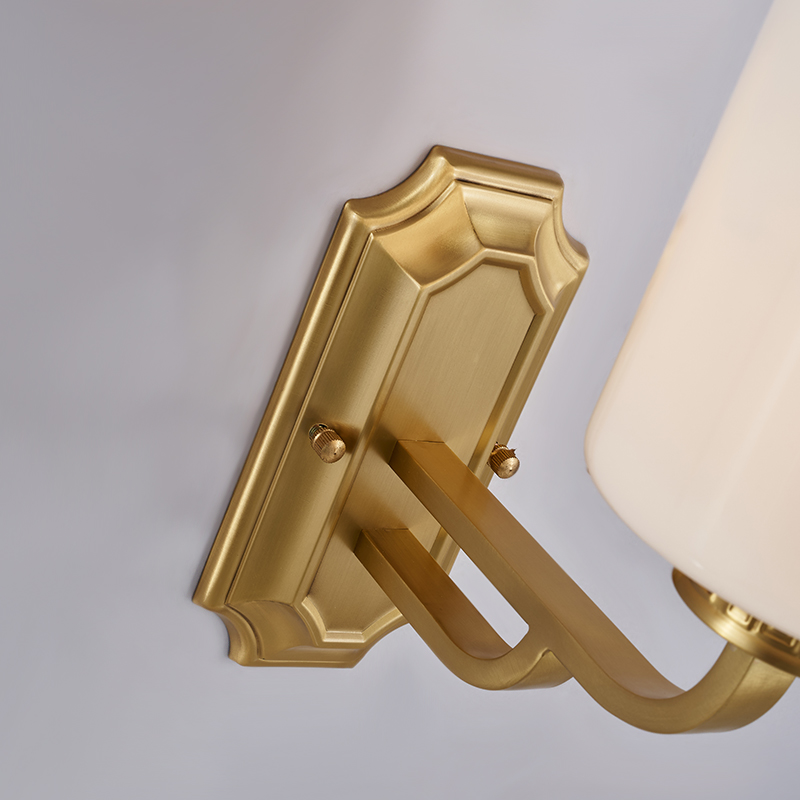 1 Light Modern Polished Gold Cylinder Glass Shade Wall Sconce Wall Light Bathroom Vanity Light for  Bedroom Hallway Living Room