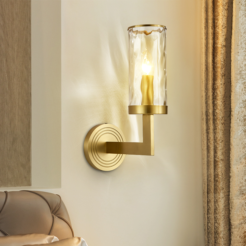 wave glass sconce