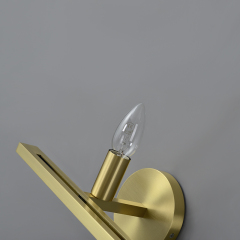 Modern Gold Transmission Wall Lamp Wall Sconce with Marble Round Shade Diffuser for Living Room/ Kitchen/ Bedside