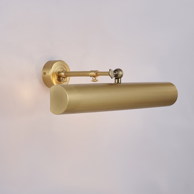 Modern Semicircle Wall Sconce Bathroom Vanity Light in Satin Gold for Living Room Hallway Bedroom