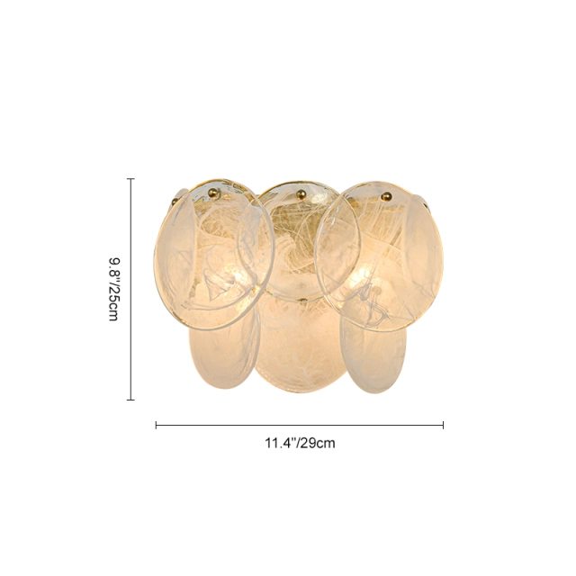 Shell-shaped Wall Sconce Modern Luxury Glass Sconces for Living Room Dining Room Bedroom