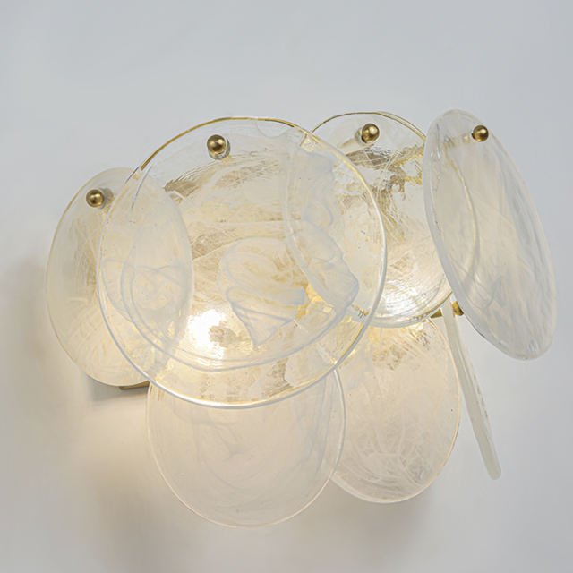 Shell-shaped Wall Sconce Modern Luxury Glass Sconces for Living Room Dining Room Bedroom