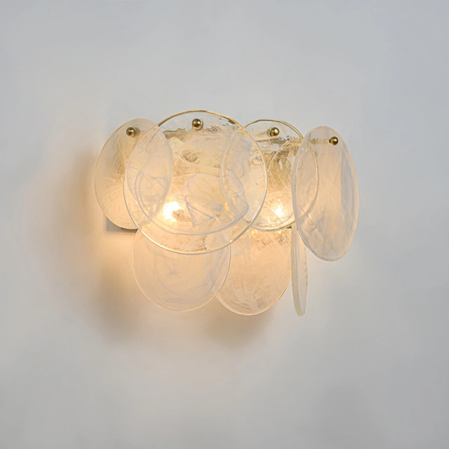 Shell-shaped Wall Sconce Modern Luxury Glass Sconces for Living Room Dining Room Bedroom