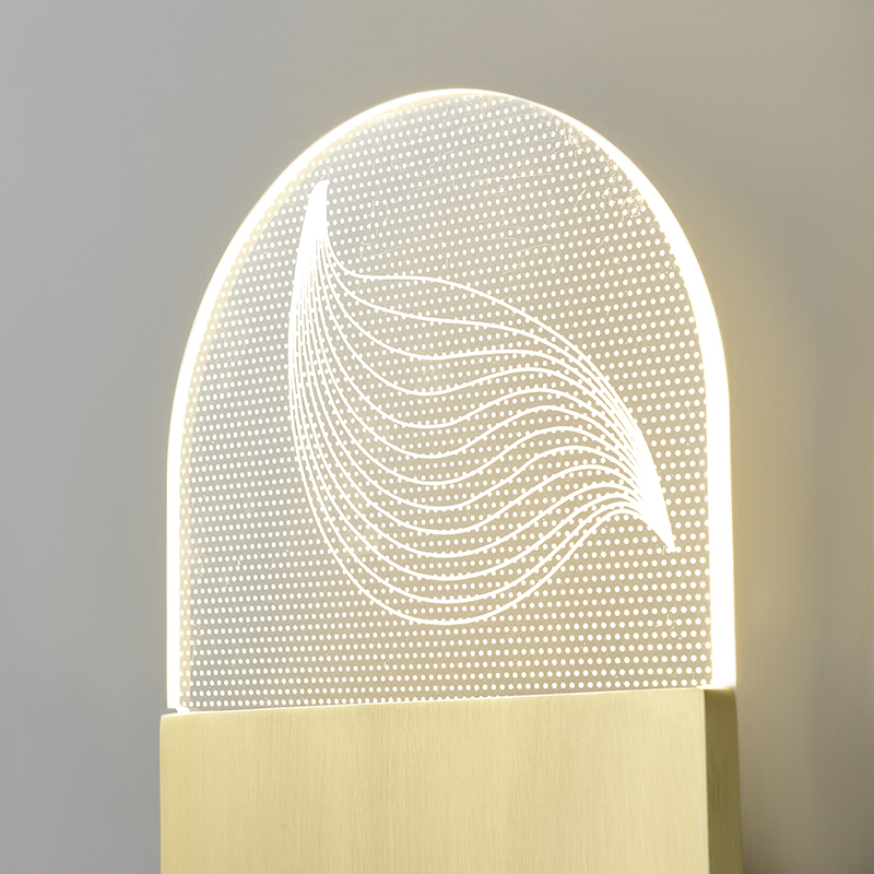 Modern Creative Oval Mini Wall Sconce LED Wall Light Bedroom Bedside Light in Black/ Gold