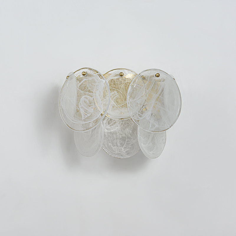 Shell-shaped Wall Sconce Modern Luxury Glass Sconces for Living Room Dining Room Bedroom