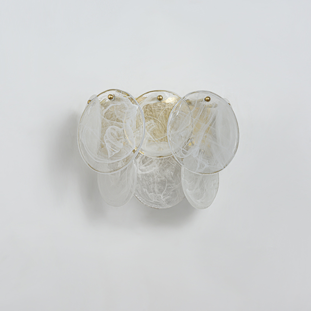 Shell-shaped Wall Sconce Modern Luxury Glass Sconces for Living Room Dining Room Bedroom