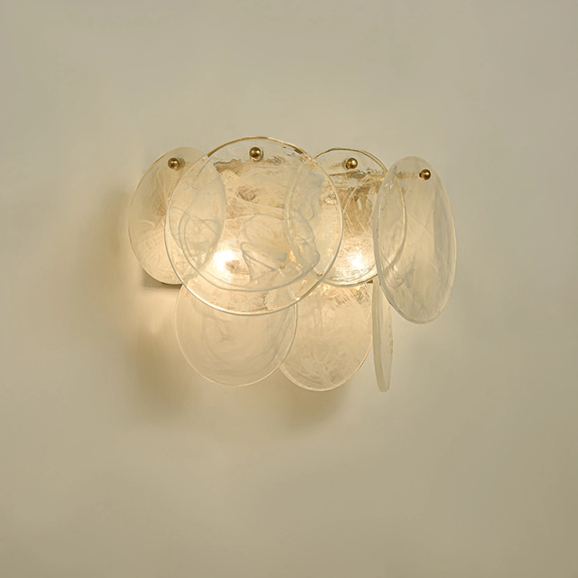 Shell-shaped Wall Sconce Modern Luxury Glass Sconces for Living Room Dining Room Bedroom