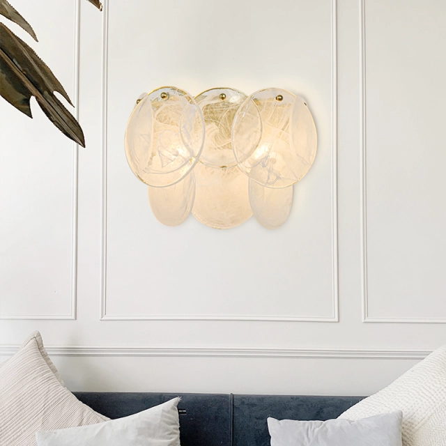 Shell-shaped Wall Sconce Modern Luxury Glass Sconces for Living Room Dining Room Bedroom