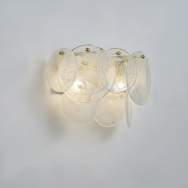 Shell-shaped Wall Sconce Modern Luxury Glass Sconces for Living Room Dining Room Bedroom