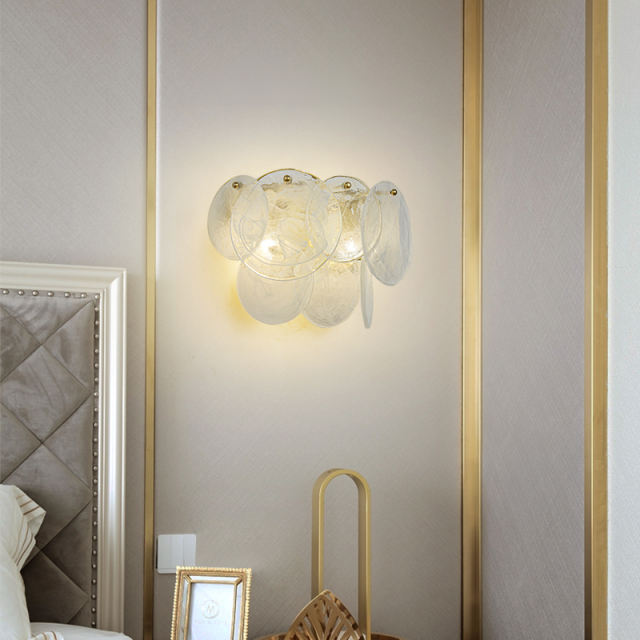 Shell-shaped Wall Sconce Modern Luxury Glass Sconces for Living Room Dining Room Bedroom