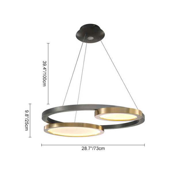 Modern LED Pendant Lighting Circle Ring Pendant Lights for Living Room Dining Room