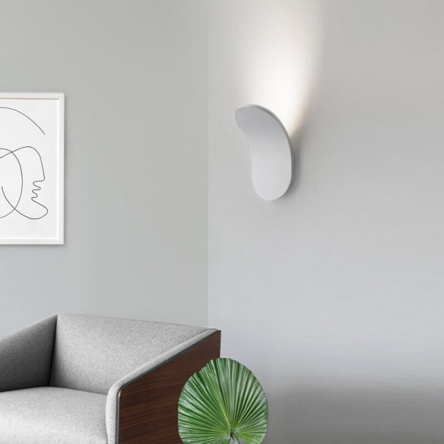 Modern Minimalist LED Wall Sconces lighting Interior in Black/White Finish for Bedroom Living Room Hallway