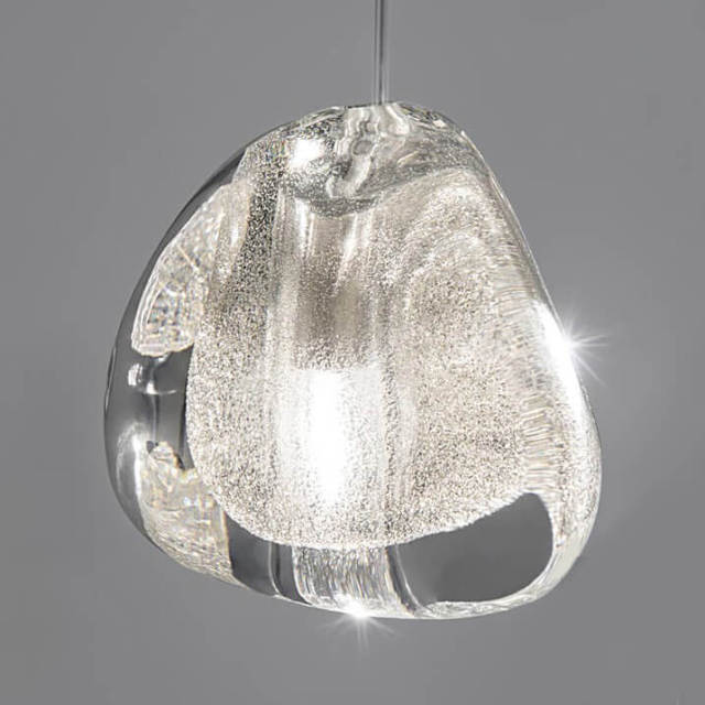 Modern Style Multi-light Stair Rail Pendant Light Crystal Glass Staircase Foyer Chandelier